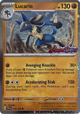 Lucario (Scarlet & Violet Stamp) card from Miscellaneous Cards & Products