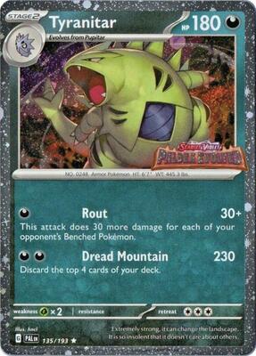 Tyranitar (Paldea Evolved Stamp) card from Miscellaneous Cards & Products