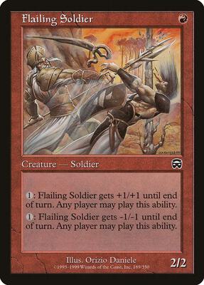 Flailing Soldier card from Mercadian Masques