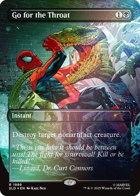 Go for the Throat (Rainbow Foil) card from Secret Lair Drop Series