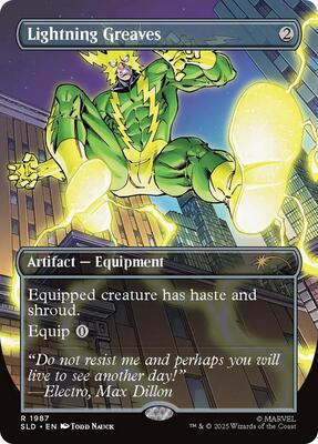 Lightning Greaves (1987) card from Secret Lair Drop Series
