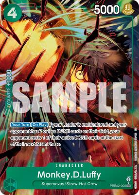 Monkey.D.Luffy - PRB02-005 (Alternate Art) card from Premium Booster -The Best- Vol. 2