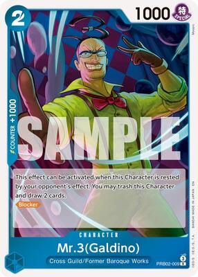 Mr.3(Galdino) - PRB02-009 card from Premium Booster -The Best- Vol. 2