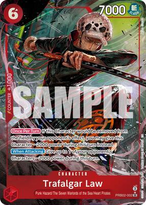 Trafalgar Law - PRB02-002 (Alternate Art) card from Premium Booster -The Best- Vol. 2