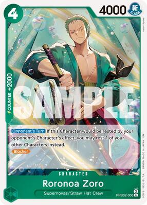 Roronoa Zoro - PRB02-006 card from Premium Booster -The Best- Vol. 2