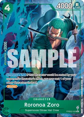 Roronoa Zoro - PRB02-006 (Alternate Art) card from Premium Booster -The Best- Vol. 2