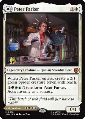Peter Parker card from Prerelease Cards