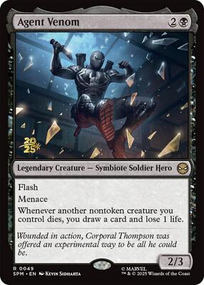 Agent Venom card from Prerelease Cards