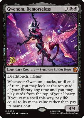 Gwenom, Remorseless card from Prerelease Cards