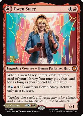 Gwen Stacy card from Prerelease Cards