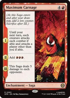 Maximum Carnage card from Prerelease Cards