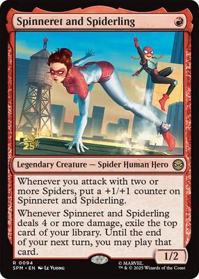 Spinneret and Spiderling card from Prerelease Cards