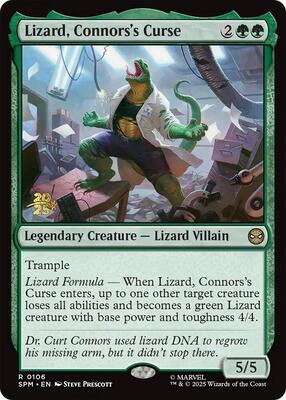 Lizard, Connors's Curse card from Prerelease Cards