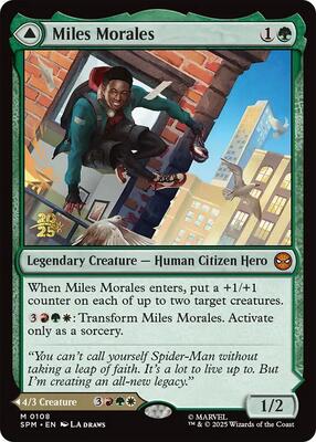 Miles Morales card from Prerelease Cards