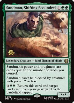 Sandman, Shifting Scoundrel card from Prerelease Cards