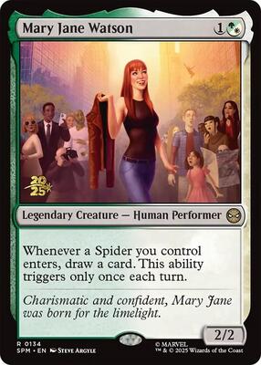 Mary Jane Watson card from Prerelease Cards