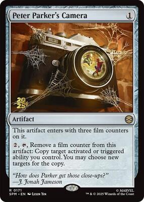 Peter Parker's Camera card from Prerelease Cards