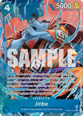 Jinbe - PRB02-007(Alternate Art) card from Premium Booster -The Best- Vol. 2