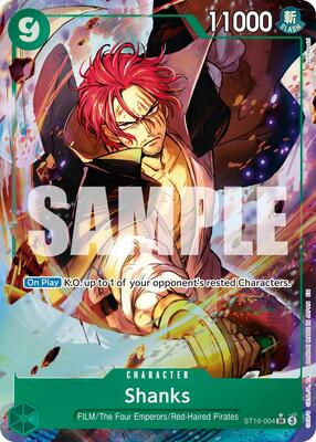 Shanks - ST16-004 (Alternate Art) card from Premium Booster -The Best- Vol. 2