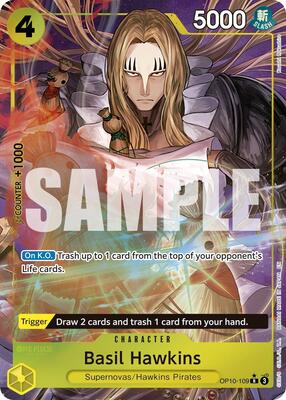 Basil Hawkins - OP10-109 (Alternate Art) card from Premium Booster -The Best- Vol. 2
