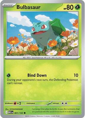 Bulbasaur - 001/132 card from ME01: Mega Evolution