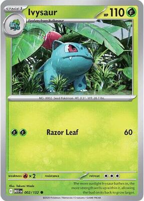 Ivysaur - 002/132 card from ME01: Mega Evolution