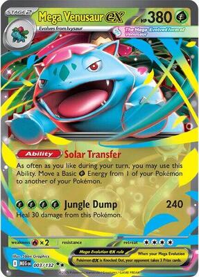 Mega Venusaur ex - 003/132 card from ME01: Mega Evolution