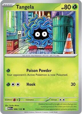 Tangela card from ME01: Mega Evolution