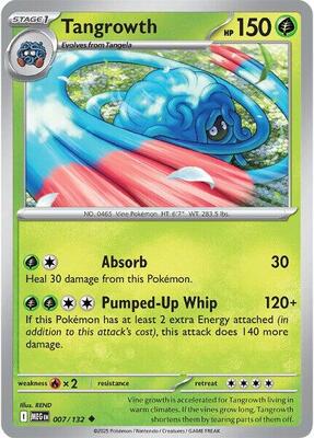 Tangrowth card from ME01: Mega Evolution