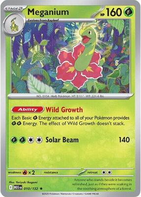 Meganium card from ME01: Mega Evolution
