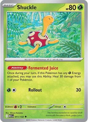 Shuckle - 011/132 card from ME01: Mega Evolution
