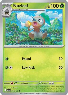 Nuzleaf card from ME01: Mega Evolution