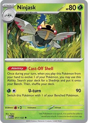 Ninjask - 017/132 card from ME01: Mega Evolution