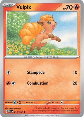 Vulpix - 019/132 card from ME01: Mega Evolution