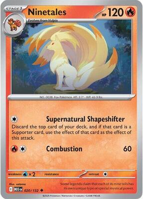 Ninetales card from ME01: Mega Evolution