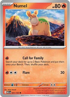 Numel card from ME01: Mega Evolution