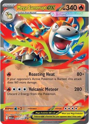 Mega Camerupt ex - 022/132 card from ME01: Mega Evolution