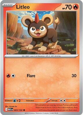 Litleo - 023/132 card from ME01: Mega Evolution