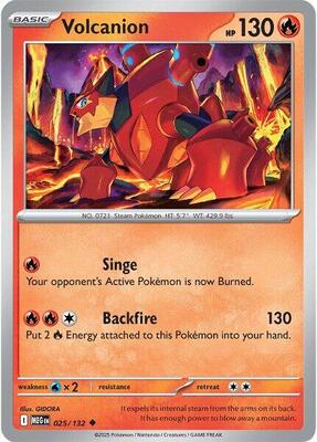 Volcanion card from ME01: Mega Evolution