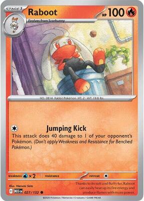 Raboot card from ME01: Mega Evolution