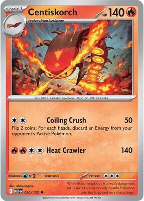 Centiskorch card from ME01: Mega Evolution