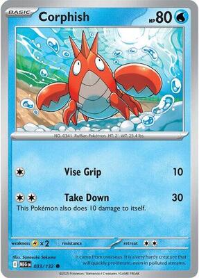 Corphish card from ME01: Mega Evolution