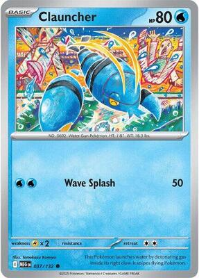 Clauncher card from ME01: Mega Evolution
