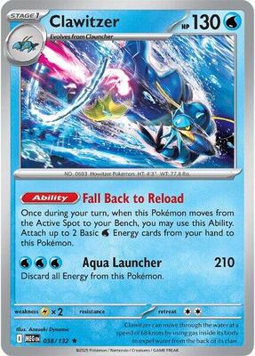 Clawitzer - 038/132 card from ME01: Mega Evolution