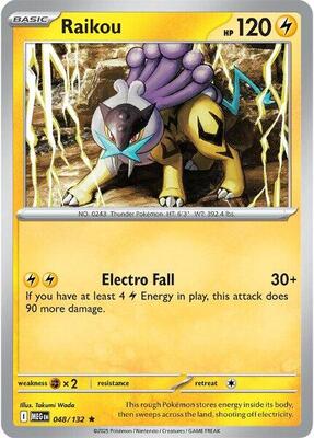 Raikou card from ME01: Mega Evolution