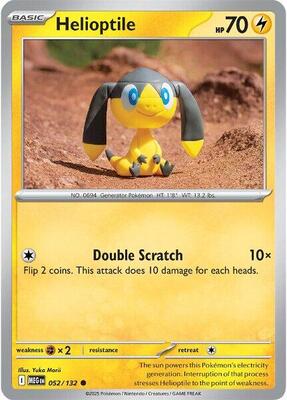 Helioptile - 052/132 card from ME01: Mega Evolution