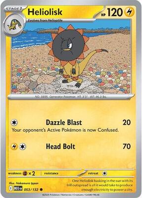 Heliolisk card from ME01: Mega Evolution
