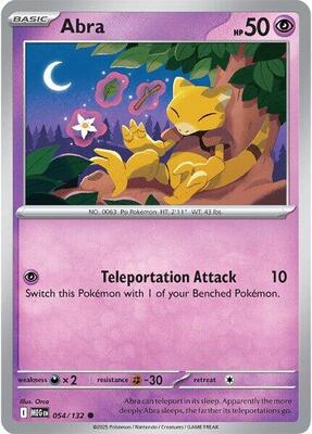 Abra card from ME01: Mega Evolution