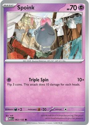 Spoink card from ME01: Mega Evolution