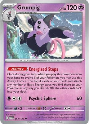 Grumpig card from ME01: Mega Evolution